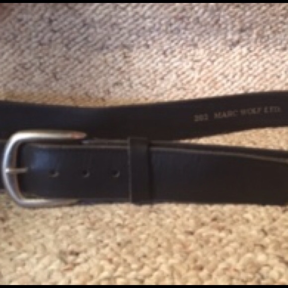 Marc Wolf LTD. 202 Black Leather Belt - Picture 5 of 8